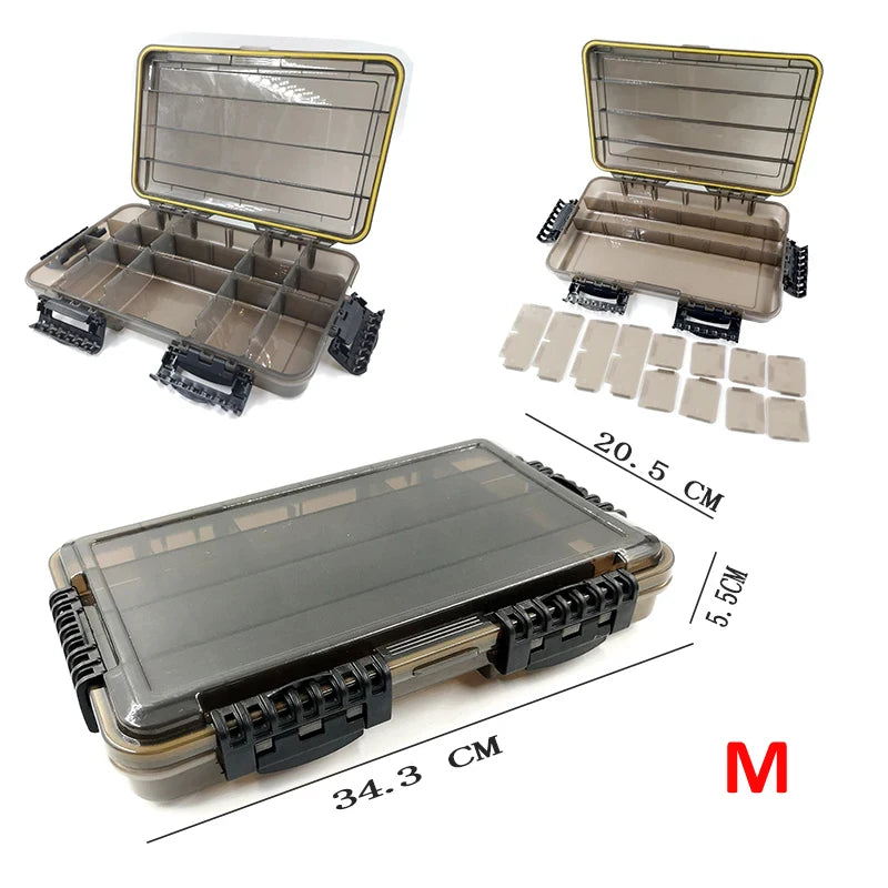Large Capacity Waterproof Fishing Tackle Box For Lures And Bait