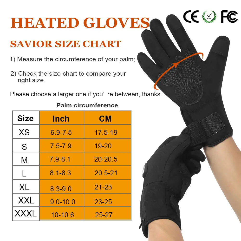 Savior Heat Heated Mittens Waterproof Electric Gloves For Men Women