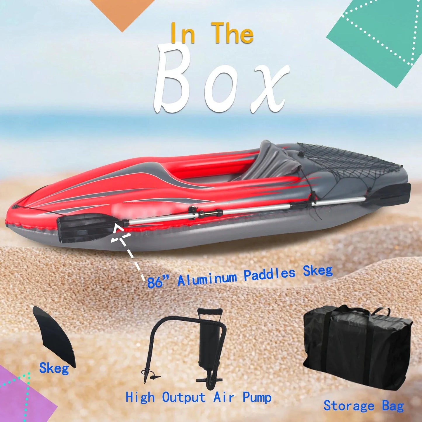 HHSJZWCY One Person Inflatable Kayak Fishing Boat With Paddles