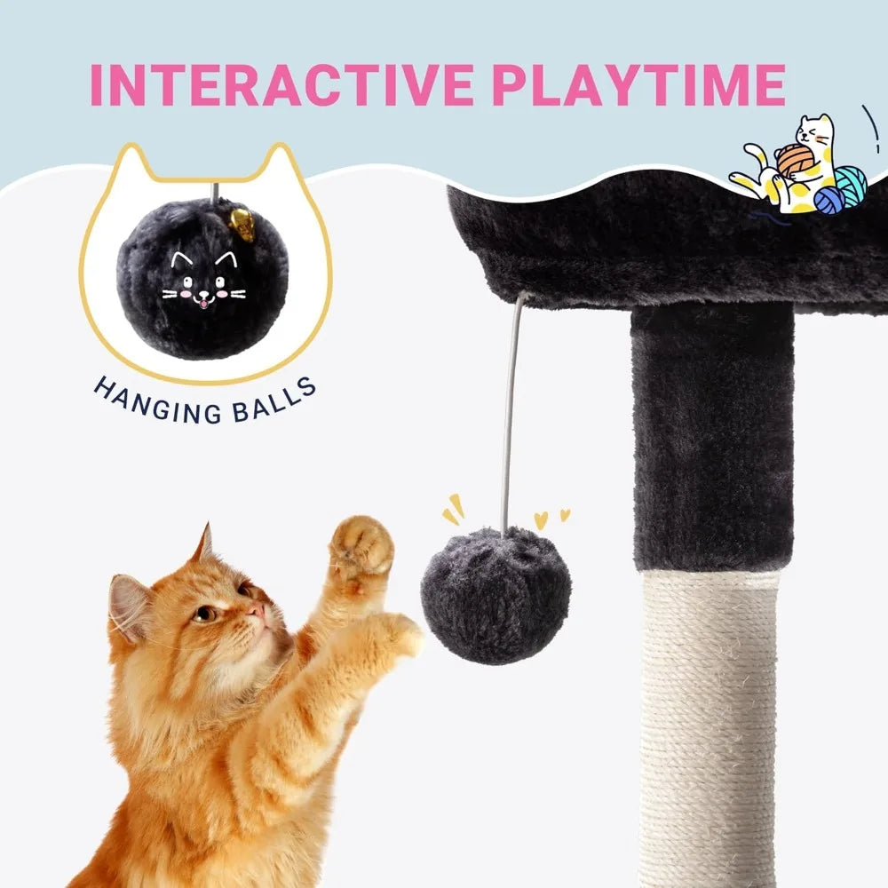 NBVCX Cat Tree Tower With Plush Perches and Sisal Posts