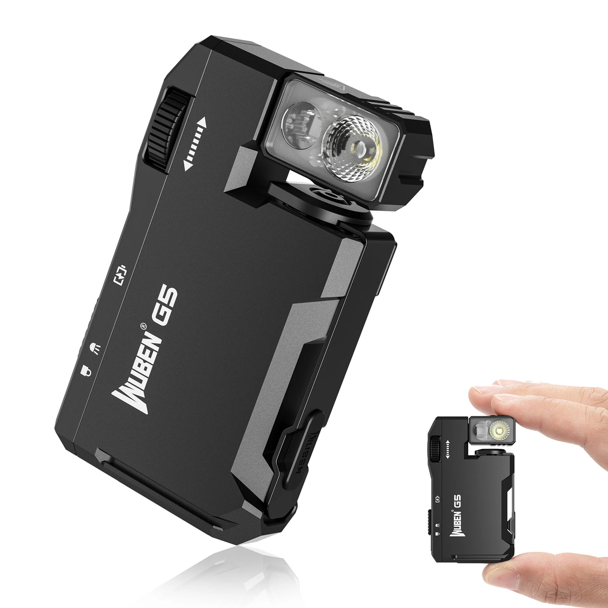 WUBEN G5 400 Lumens Rechargeable EDC Flashlight Dual Light RGB