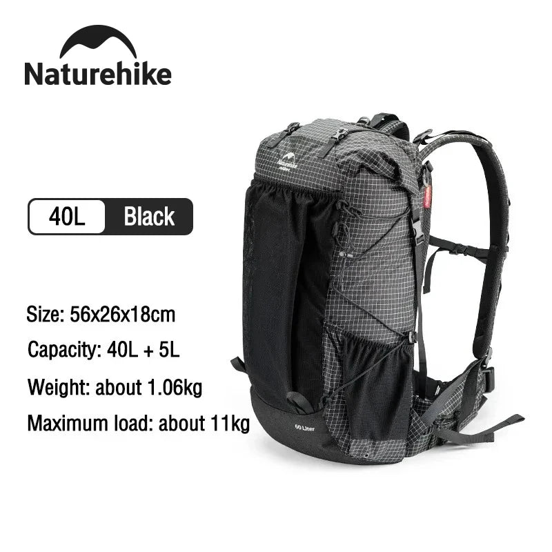 Naturehike Waterproof Hiking Mountaineering Backpack With Rain Cover