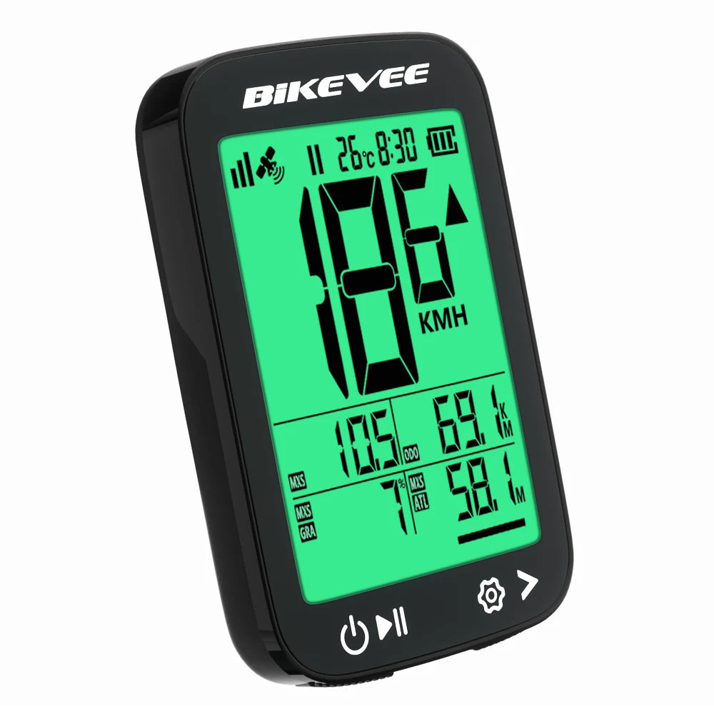 Bikevee Wireless Bike Computer Speedometer Waterproof LCD Display