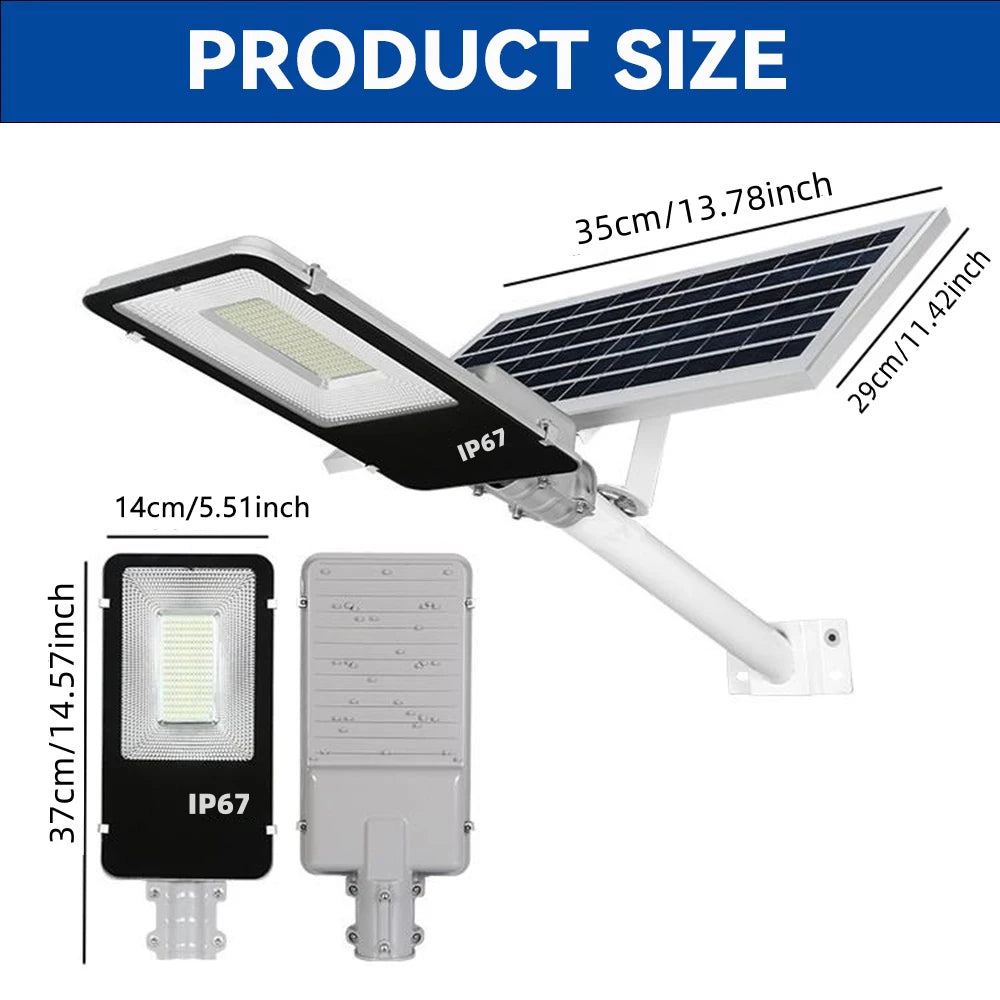 Solar Street Light 8000mAh Dusk To Dawn LED Flood Lamp