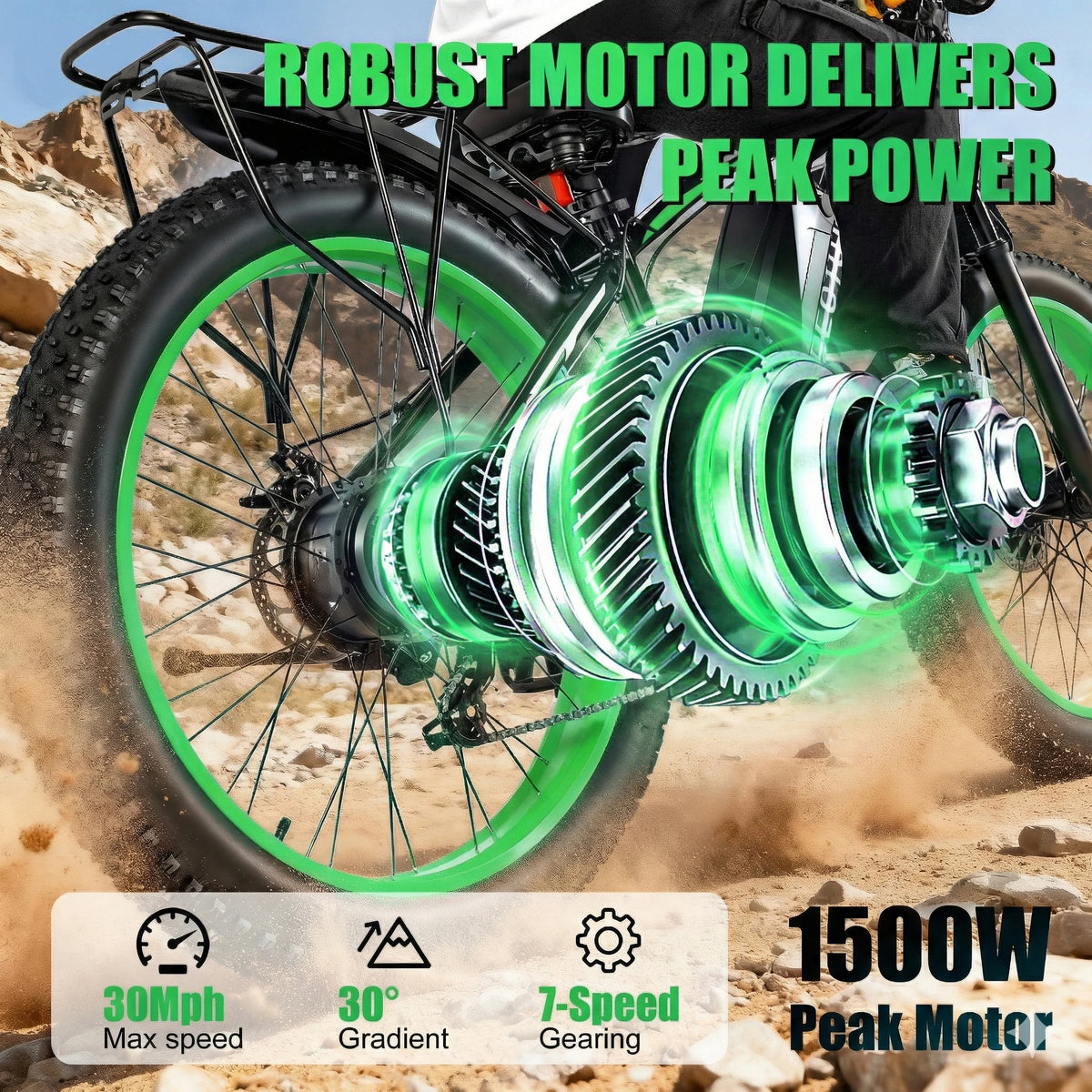 Eoeotwo 26 Inch Fat Tire Electric Bike With Powerful Motor