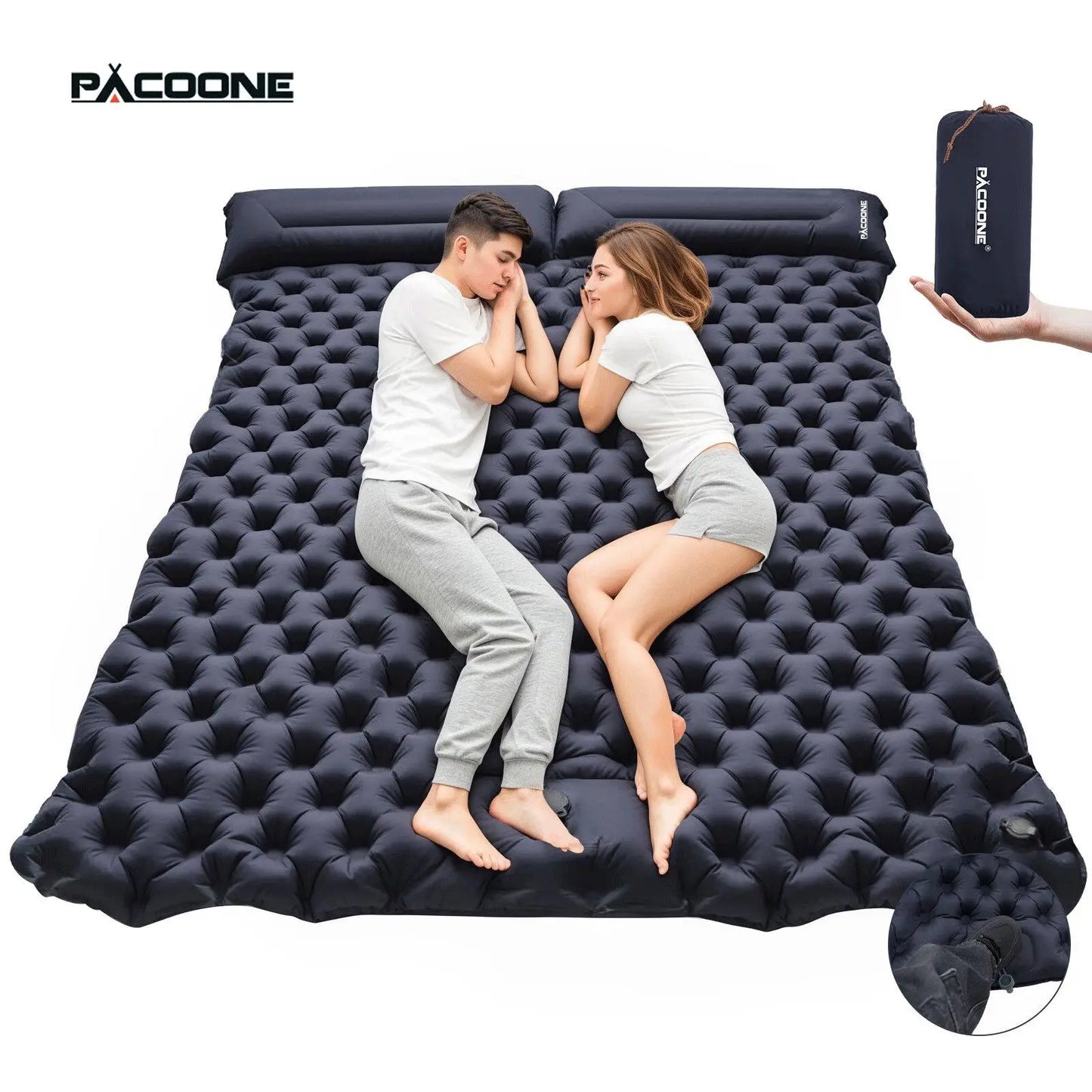 Foldable Inflatable Camping Mattress Warm Thick Light Wide Indoor Outdoor
