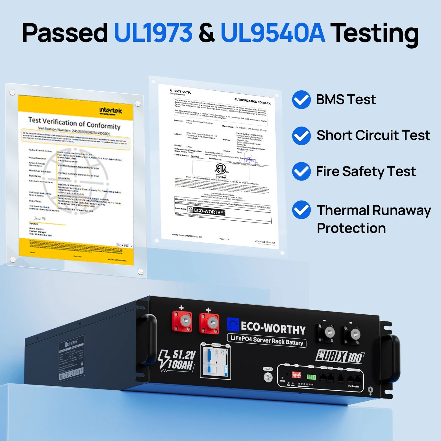 Eco-Worthy 48V 100Ah LiFePO4 Battery With 3500W Hybrid Inverter