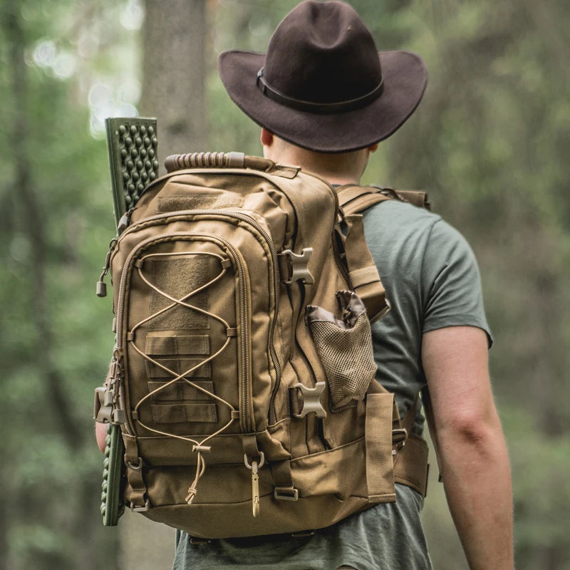 LQARMY Tactical Backpack Outdoor Hiking Rucksack Durable Travel