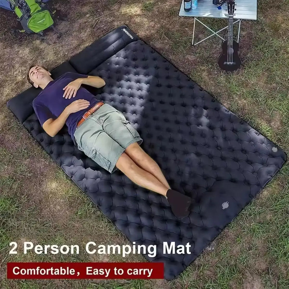 Foldable Inflatable Camping Mattress Warm Thick Light Wide Indoor Outdoor