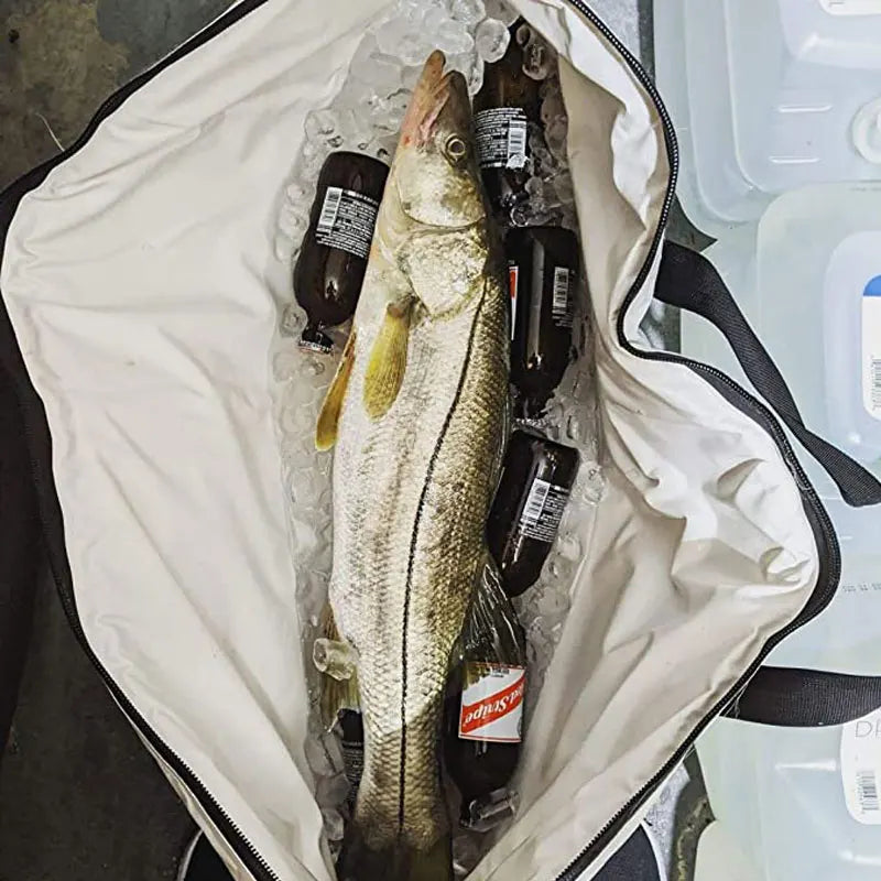 Leakproof Insulated Fish Cooler Bag With Drain Plug For Kayak