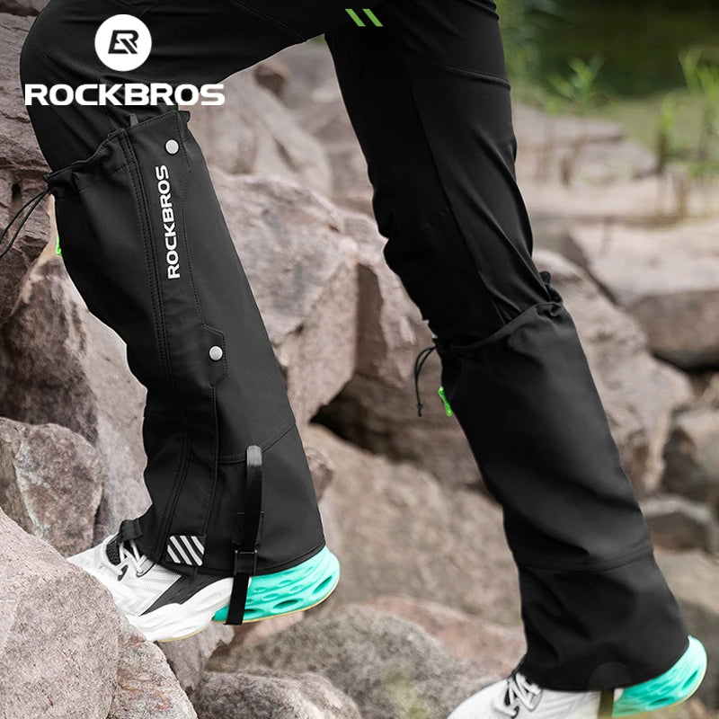 Rockbros Outdoor Waterproof Leg Gaiters For Hiking And Skiing
