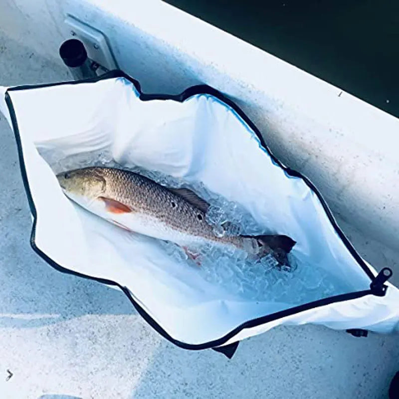 Leakproof Insulated Fish Cooler Bag With Drain Plug For Kayak