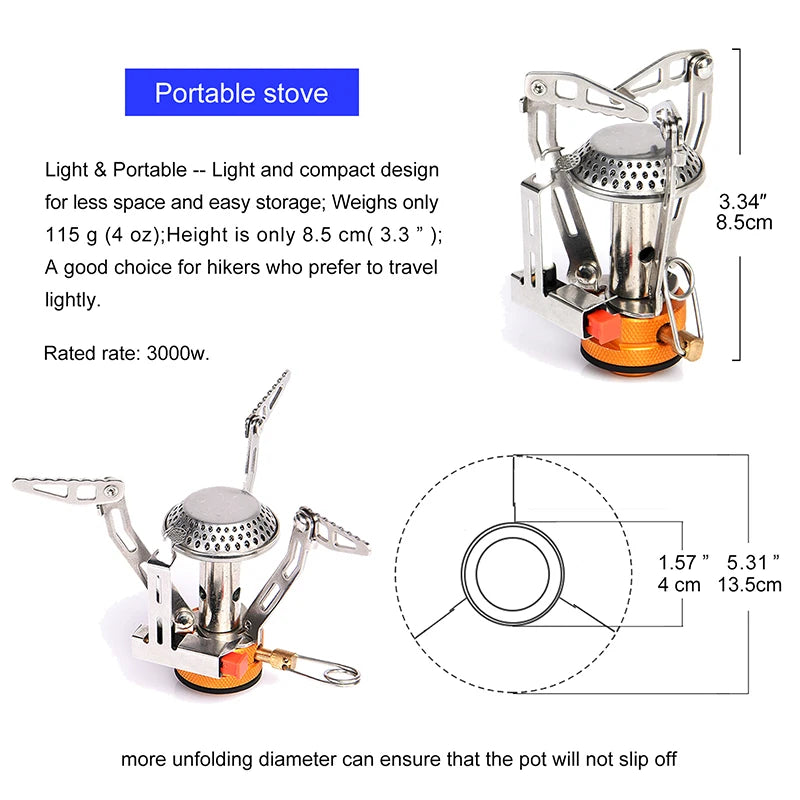 Widesea Foldable Aluminum Camping Cookware Set For Outdoor Travel
