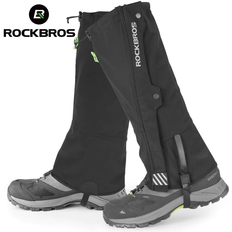 Rockbros Outdoor Waterproof Leg Gaiters For Hiking And Skiing