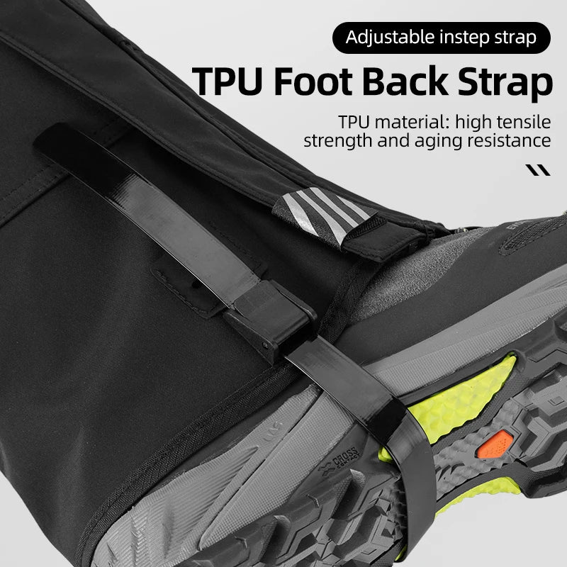 Rockbros Outdoor Waterproof Leg Gaiters For Hiking And Skiing