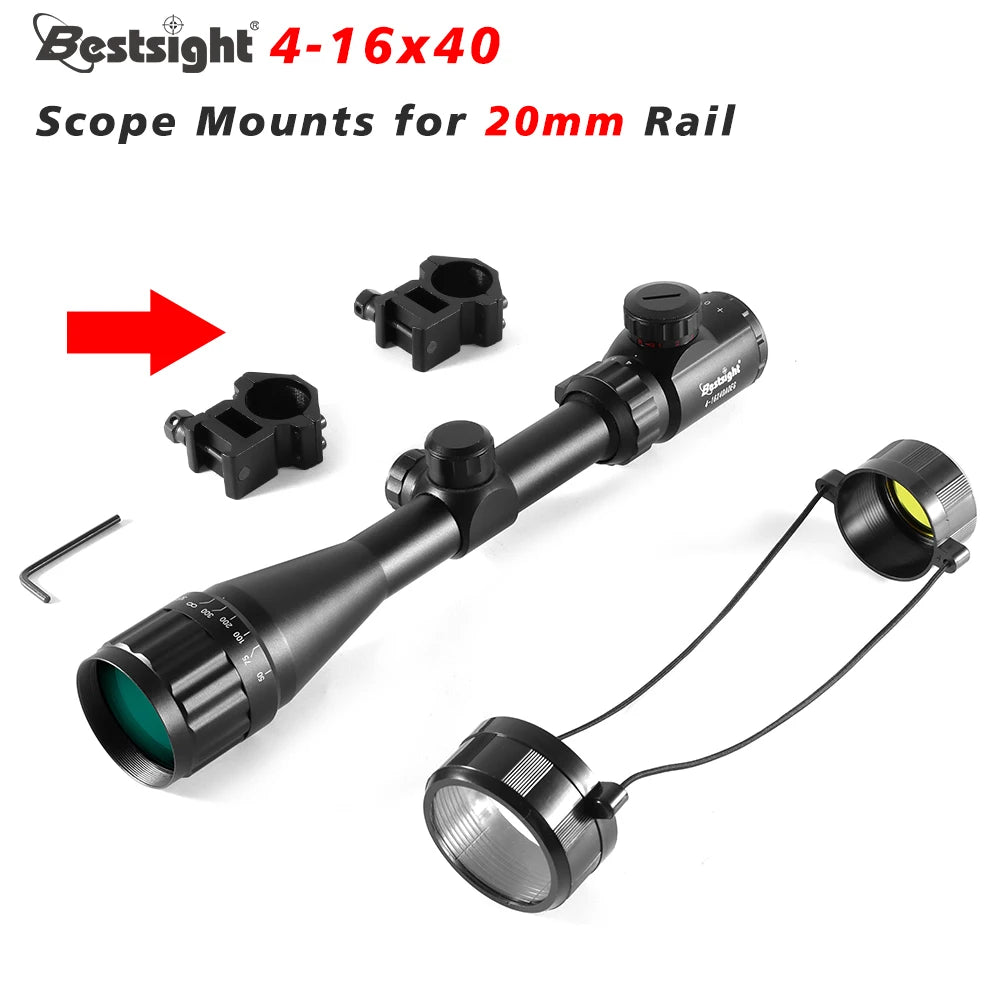Nabila 4-16X40 AOE Optics Illuminated Red Green Dot Rifle Scope