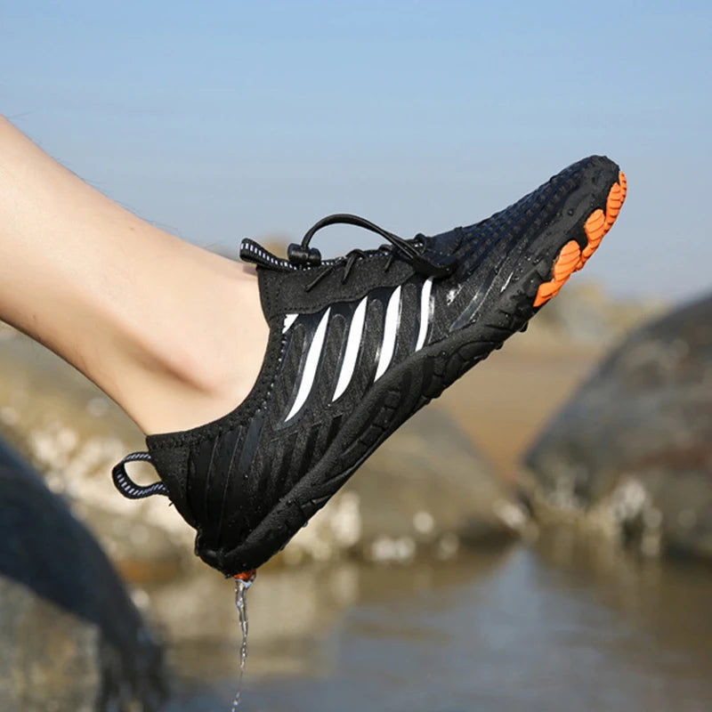Men Lightweight Barefoot Water Shoes For Beach Swimming And Cycling