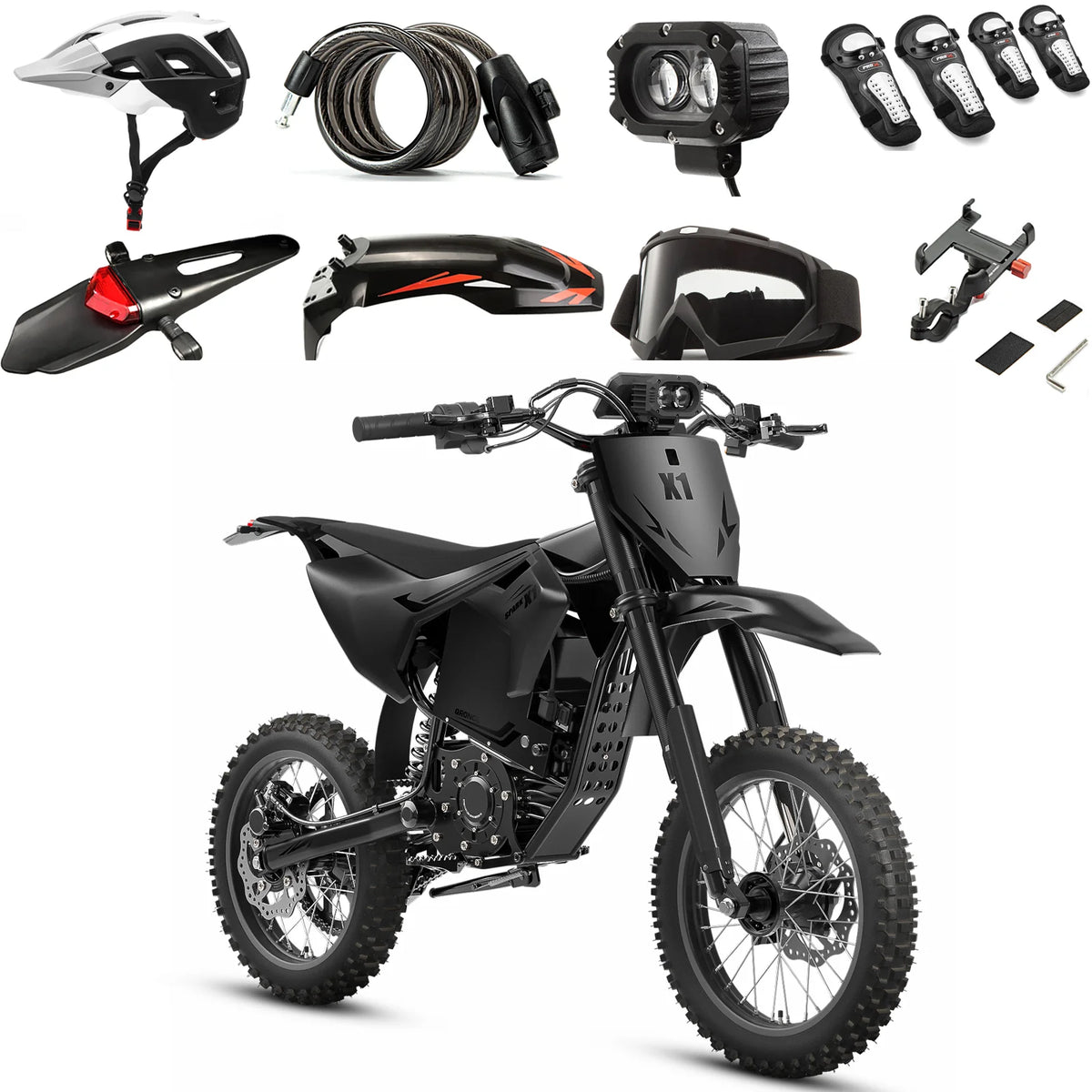 QRONGE X1 4500W Electric Dirt Bike With Dual Fat Tires