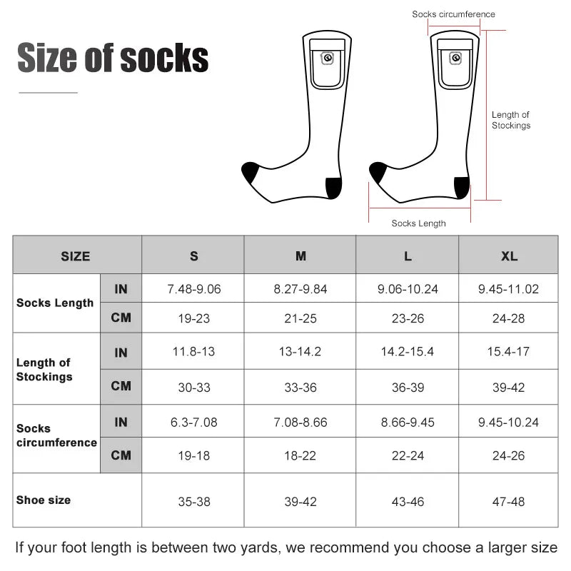Snw Deer Rechargeable Electric Heated Socks With Battery