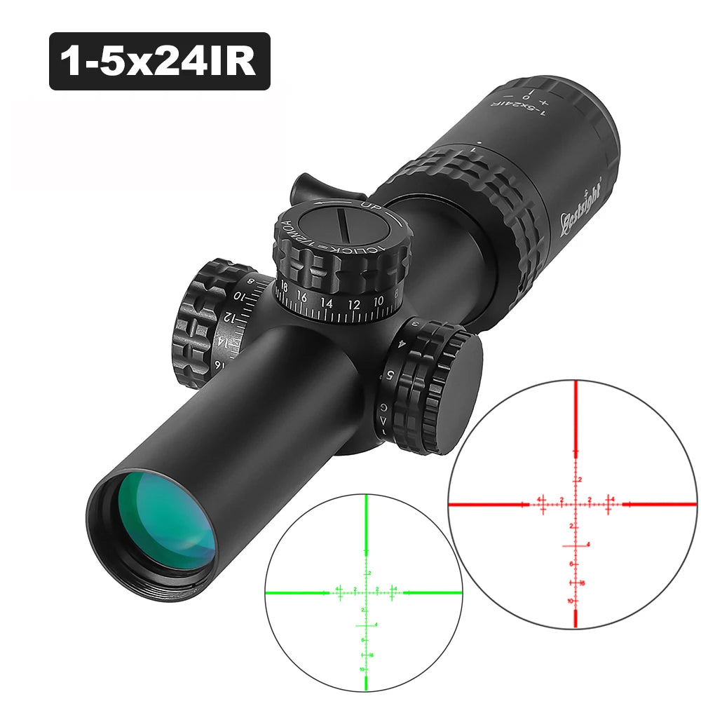 Bestsight 1-5x24 Tactical Optical Scope With Illuminated Red Green Reticle