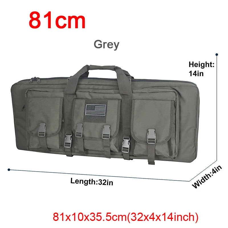 LQARMY Tactical Double Rifle Case Molle Sniper Airsoft Gun Bag