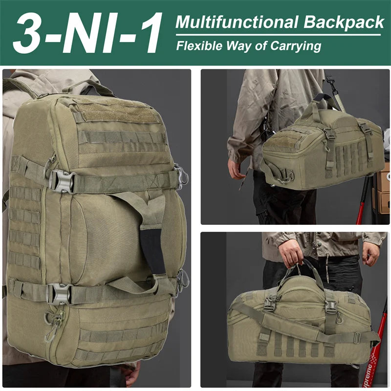 LQARMY Tactical Molle Backpack For Travel Camping And Hiking