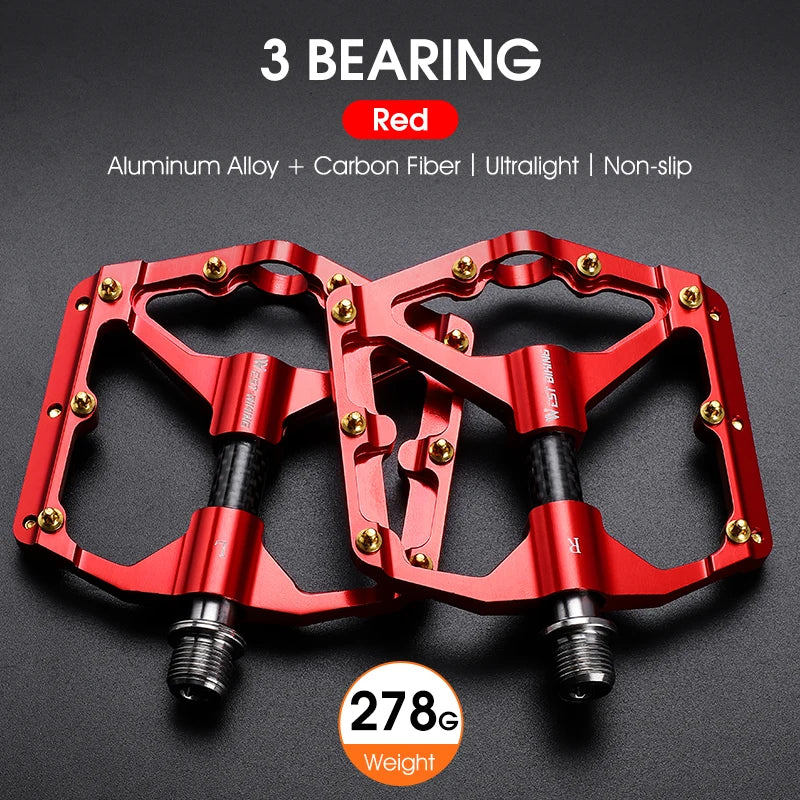 West Biking Aluminum Alloy Universal Bicycle Pedals For All Riders
