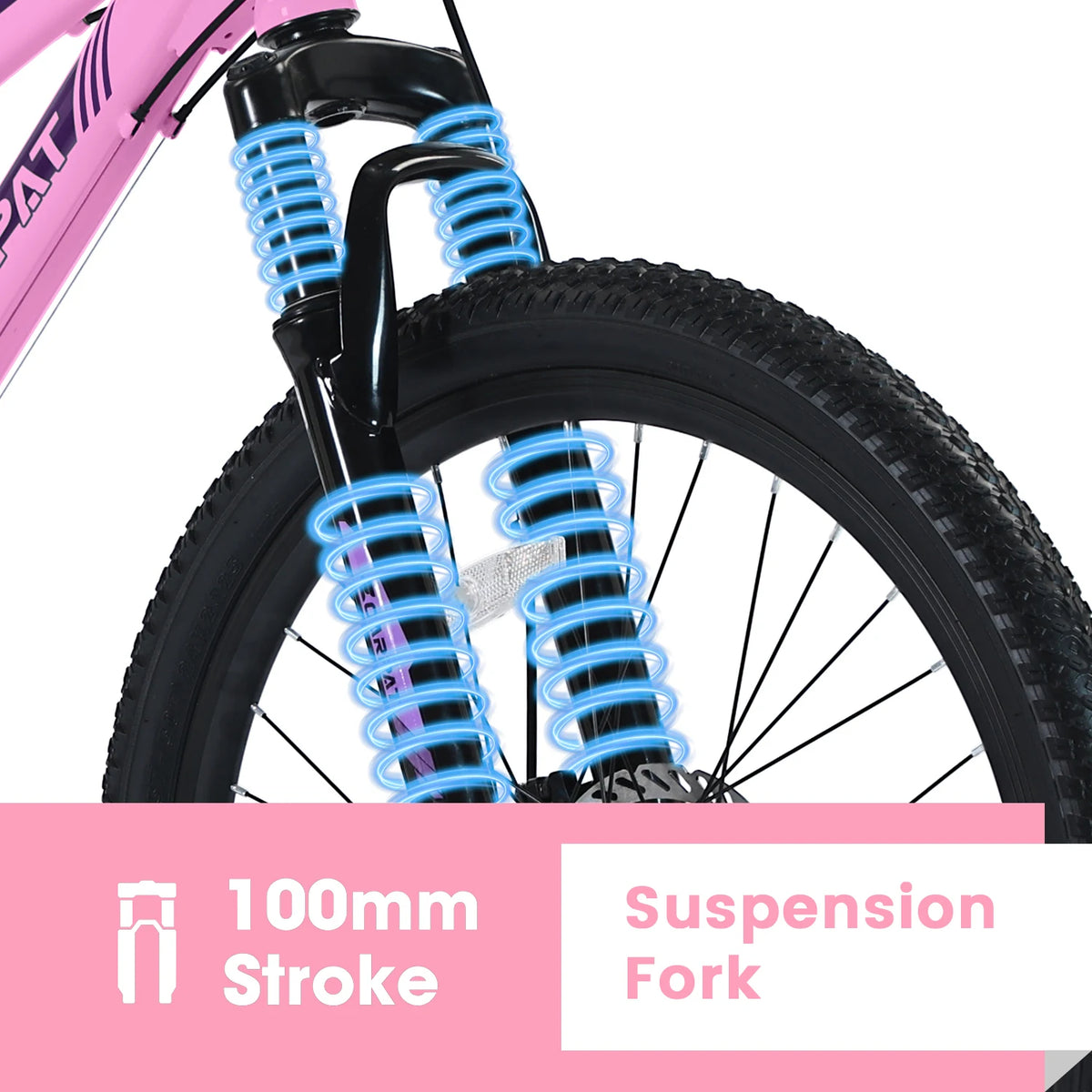 Ecarpat Carbon Steel Mountain Bike With Front Suspension And Disc Brakes