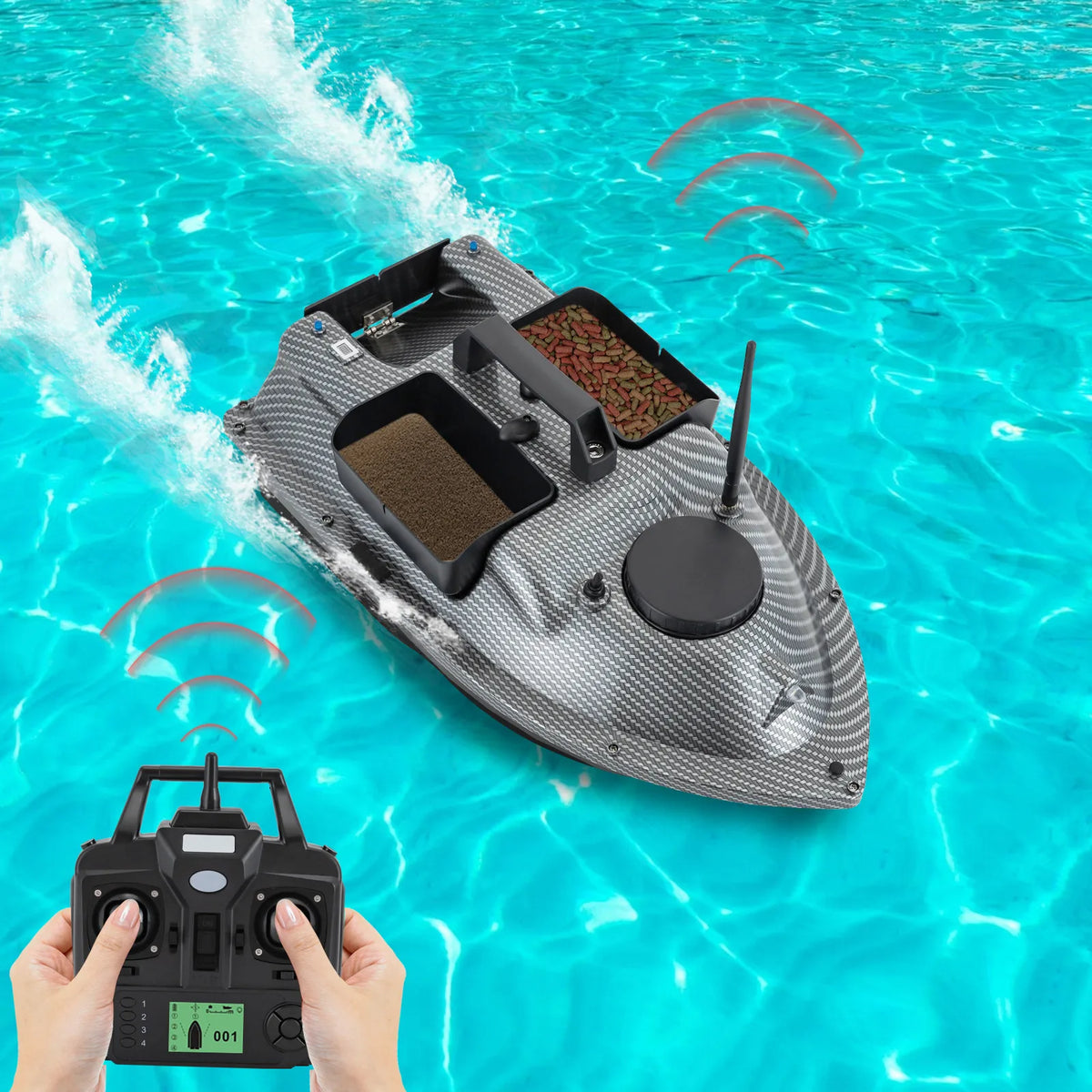 Rechargeable Gps Fishing Bait Boat With Dual Batteries And 2Kg