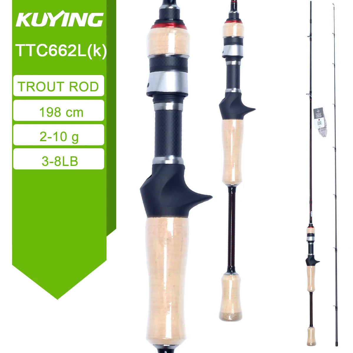 Kuying Teton Fast Action Spinning Casting Fishing Lure Rod