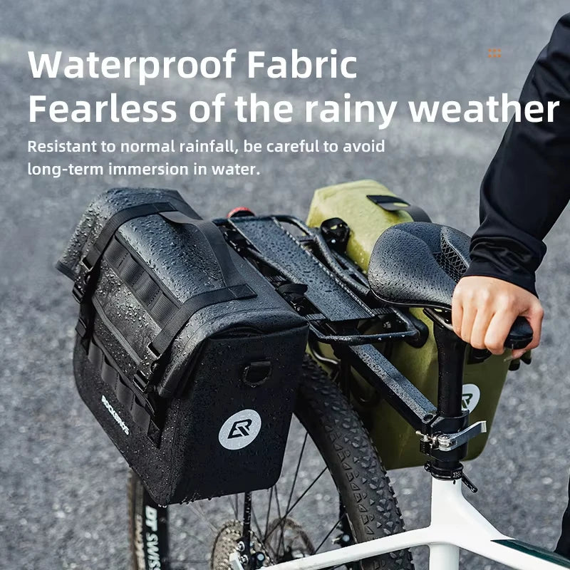 ROCKBROS Waterproof Mountain Bike Saddle Bag Large Capacity