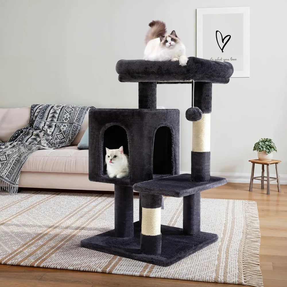 NBVCX Cat Tree Tower With Plush Perches and Sisal Posts