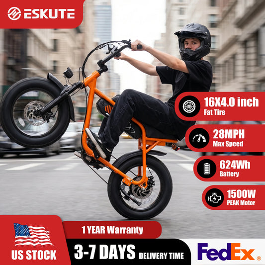 ESKUTE V101 750W Electric Fat Tire Dirt Bike 28 MPH
