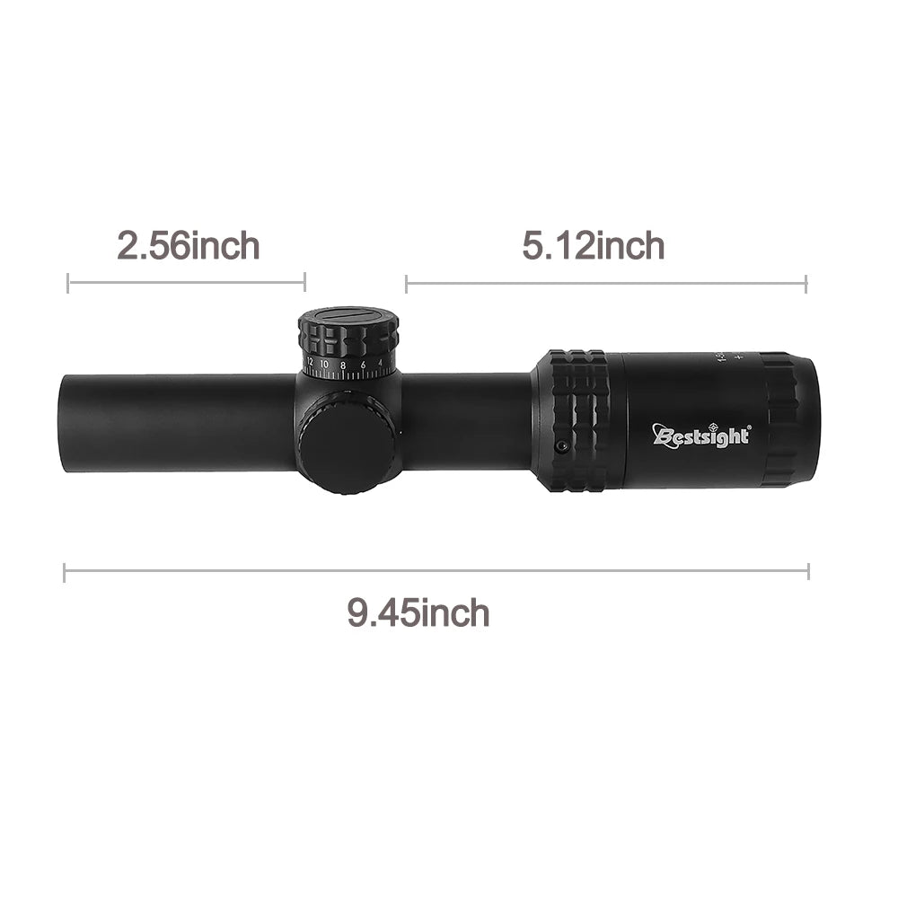 Bestsight 1-5x24 Tactical Optical Scope With Illuminated Red Green Reticle