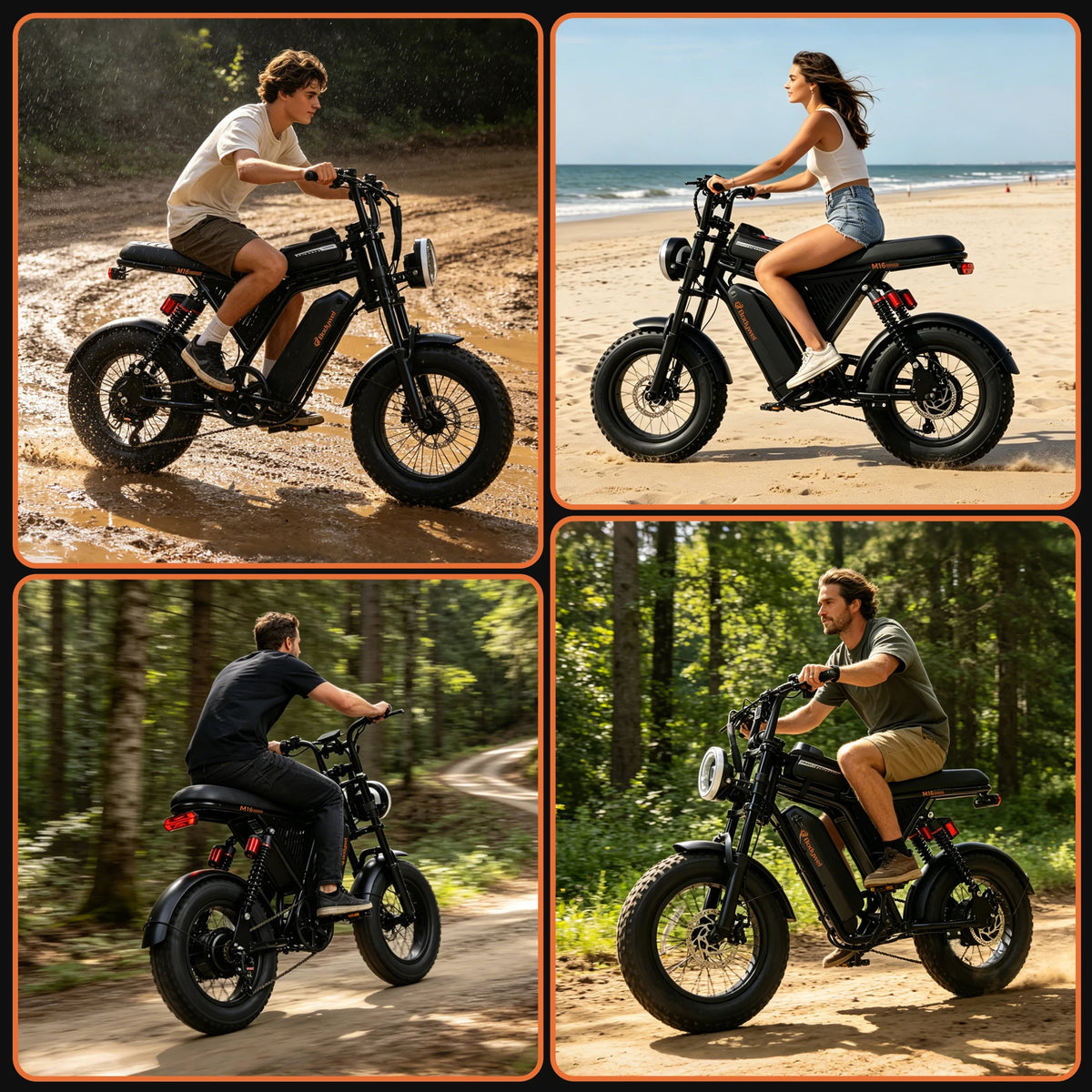 Bodywel M16 Portable Electric Fat Tire E-Bike With 40 Mile Range