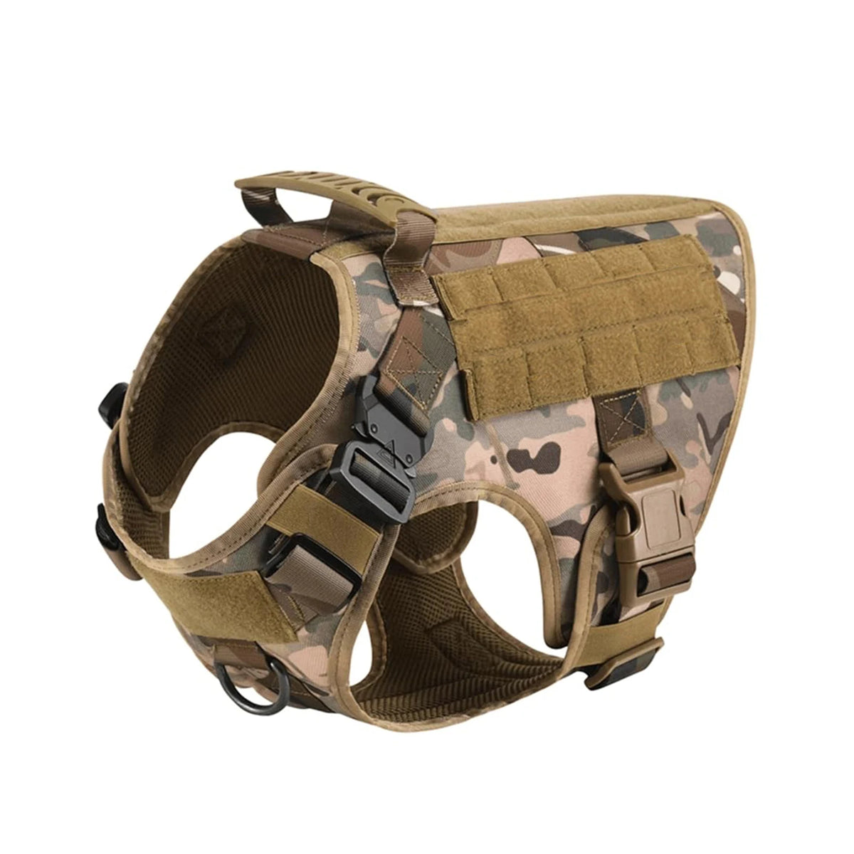Tactical Dog Harness With Molle Pouches For Medium Dogs
