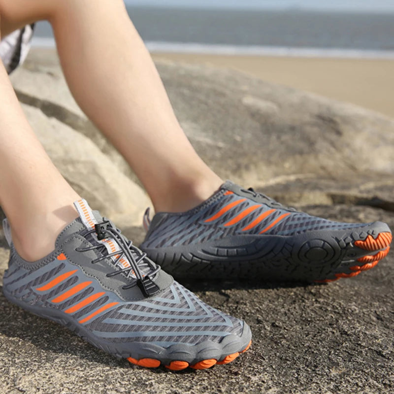 Men Lightweight Barefoot Water Shoes For Beach Swimming And Cycling