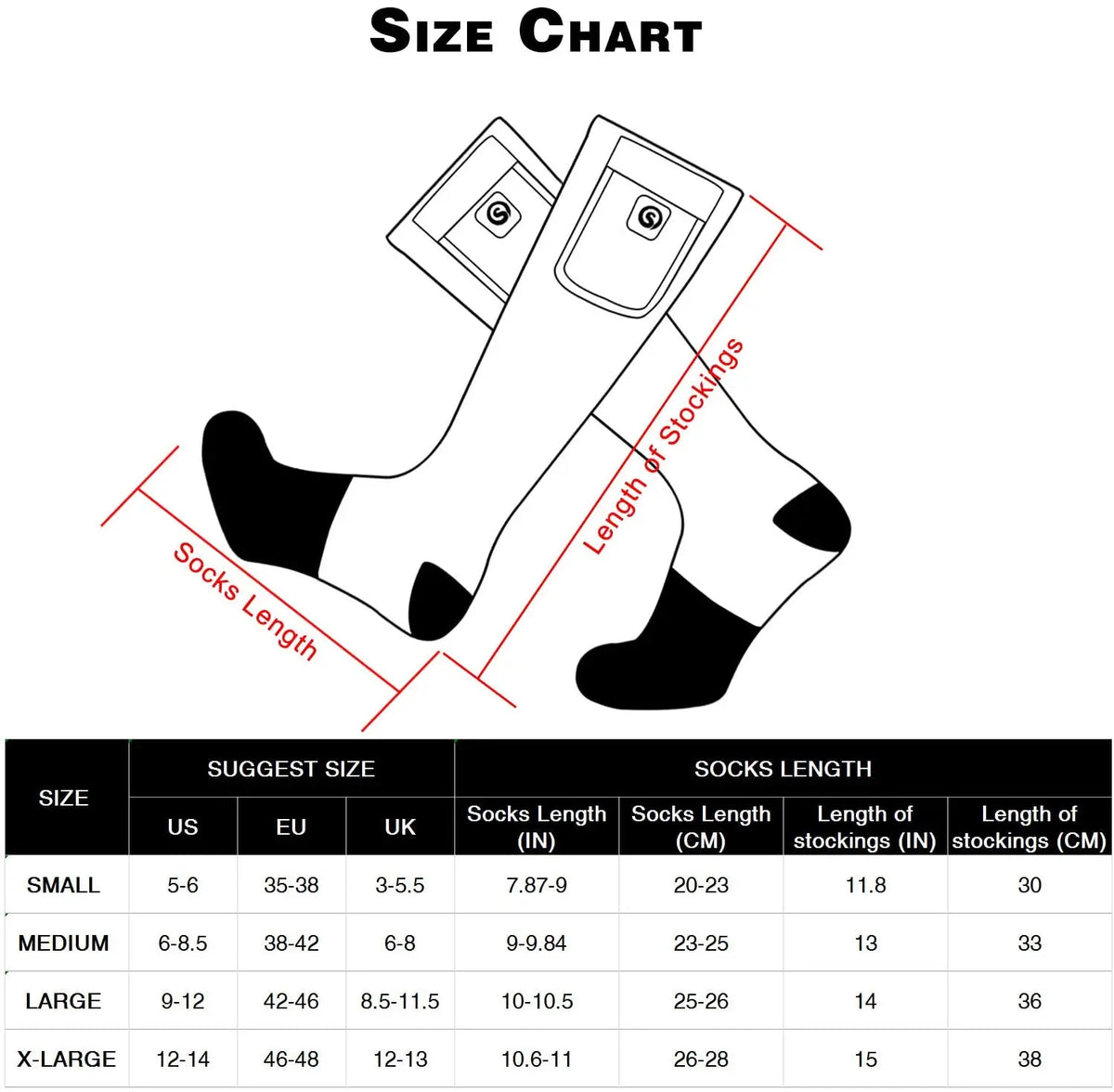 Savior Heat Winter Heated Socks Rechargeable 2200mAh Warmth