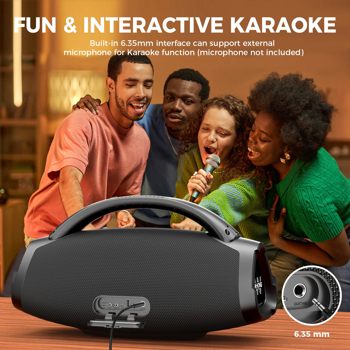 W-King X20 Portable Bluetooth Speaker With Deep Bass And Waterproof Shield