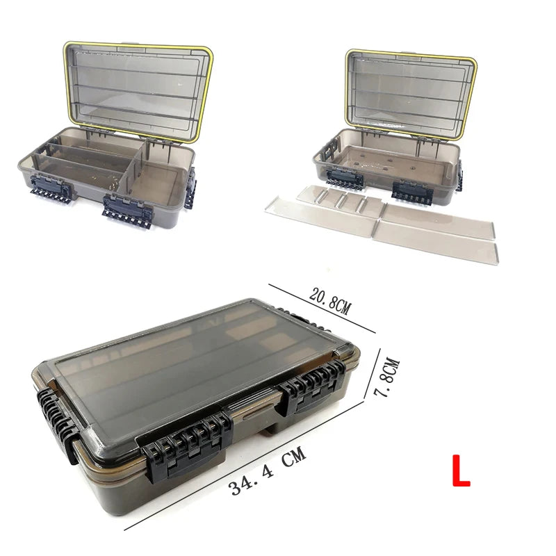 Large Capacity Waterproof Fishing Tackle Box For Lures And Bait