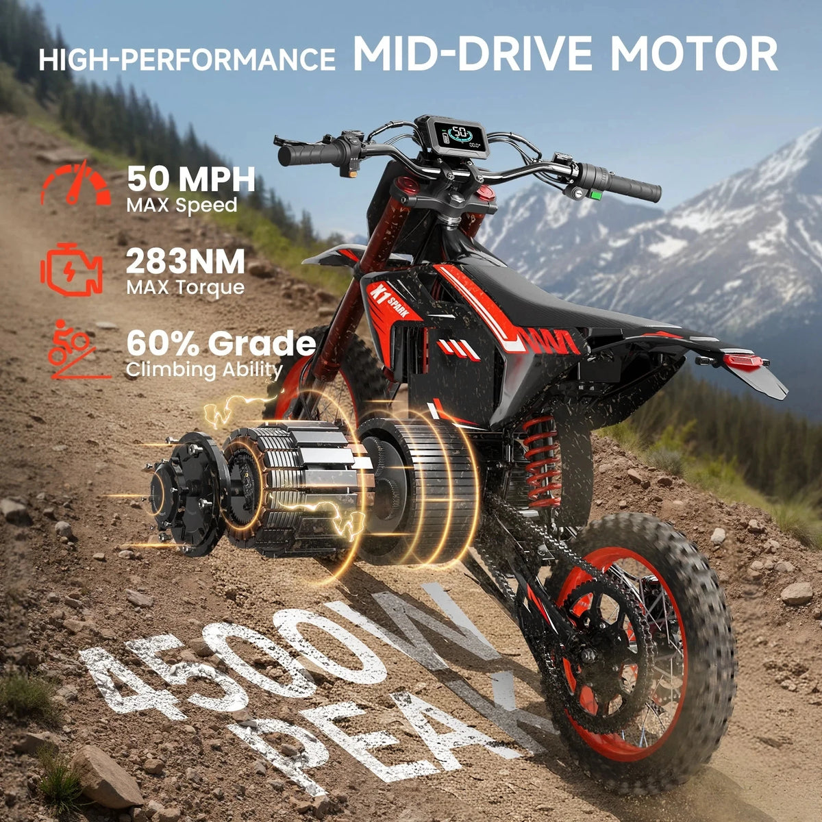 Qronge X1 Spark Electric Dirt Bike 4500W Performance