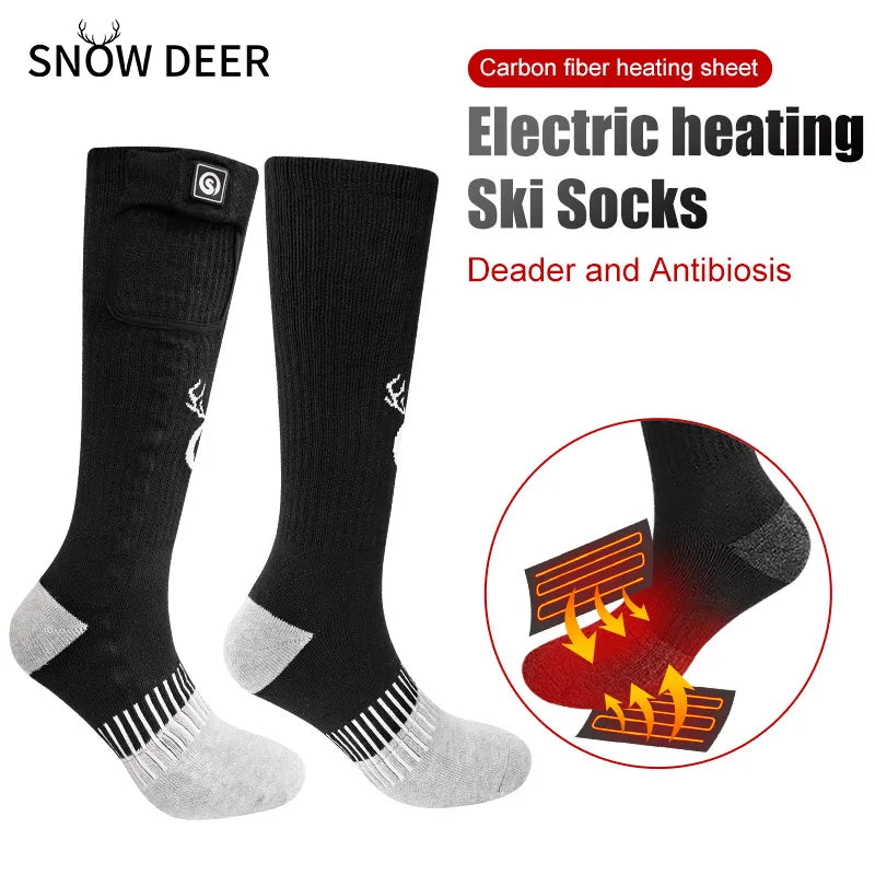 Snw Deer Rechargeable Electric Heated Socks With Battery