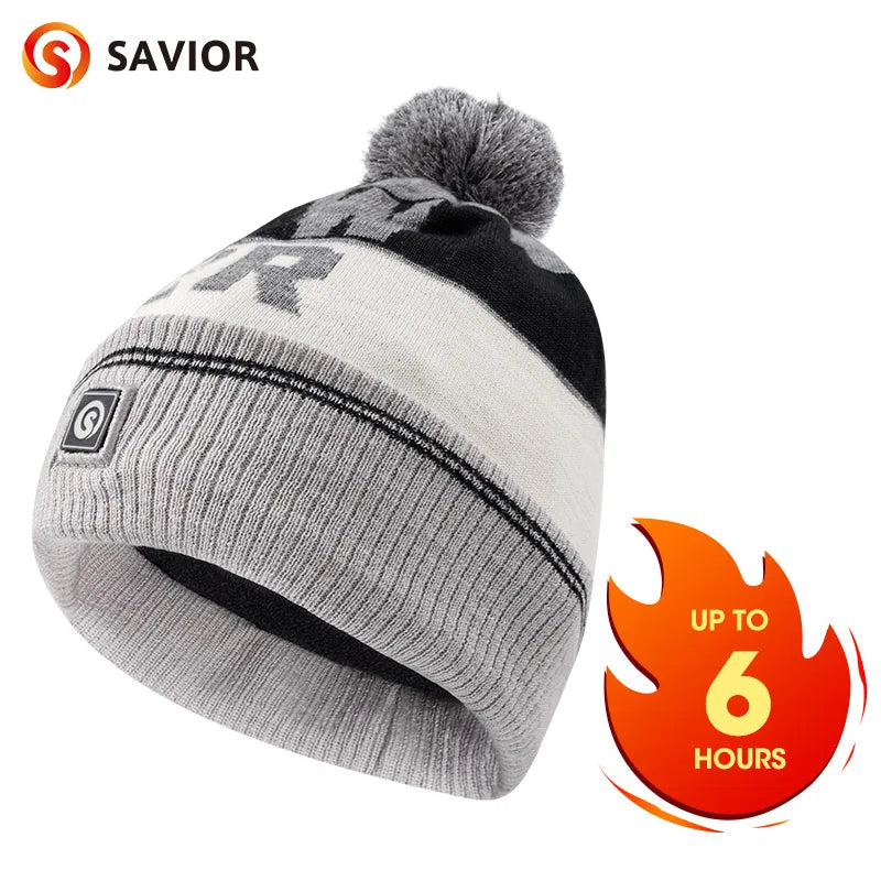 Savior Rechargeable Heated Fleece Winter Beanie Cap