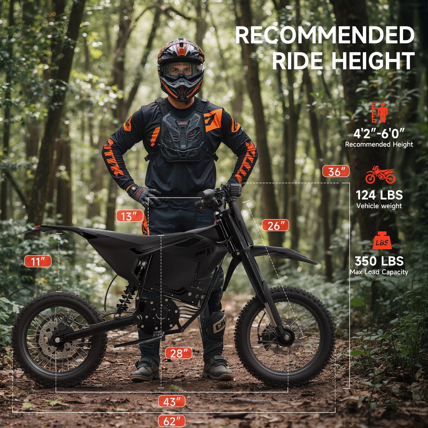 Qronge X1 Spark 4500W Peak Electric Dirt Bike 60V Long Range