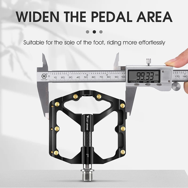 West Biking Aluminum Alloy Universal Bicycle Pedals For All Riders