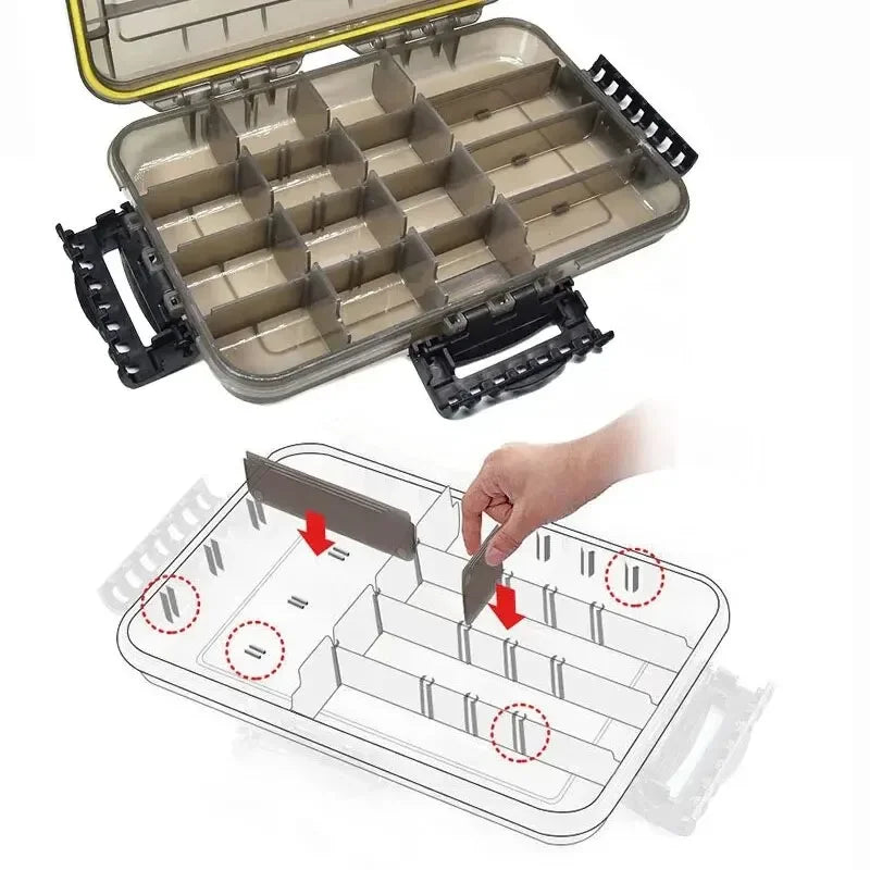 Large Capacity Waterproof Fishing Tackle Box For Lures And Bait