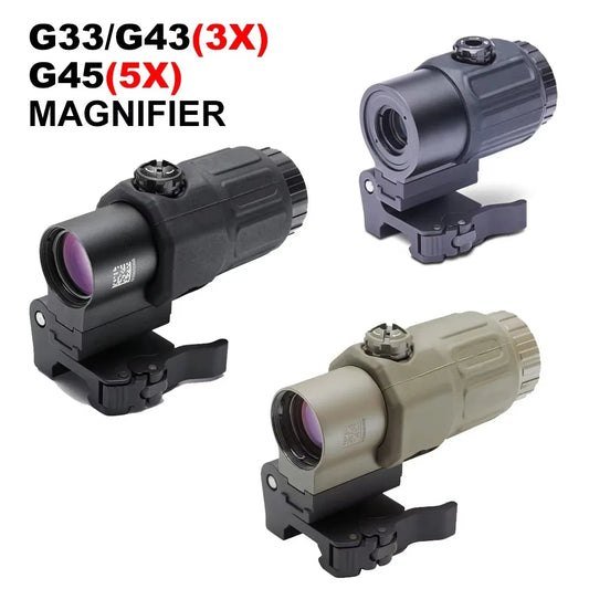 Bestsight G43 G45 3X Magnifier Scope With Quick Detach Mount