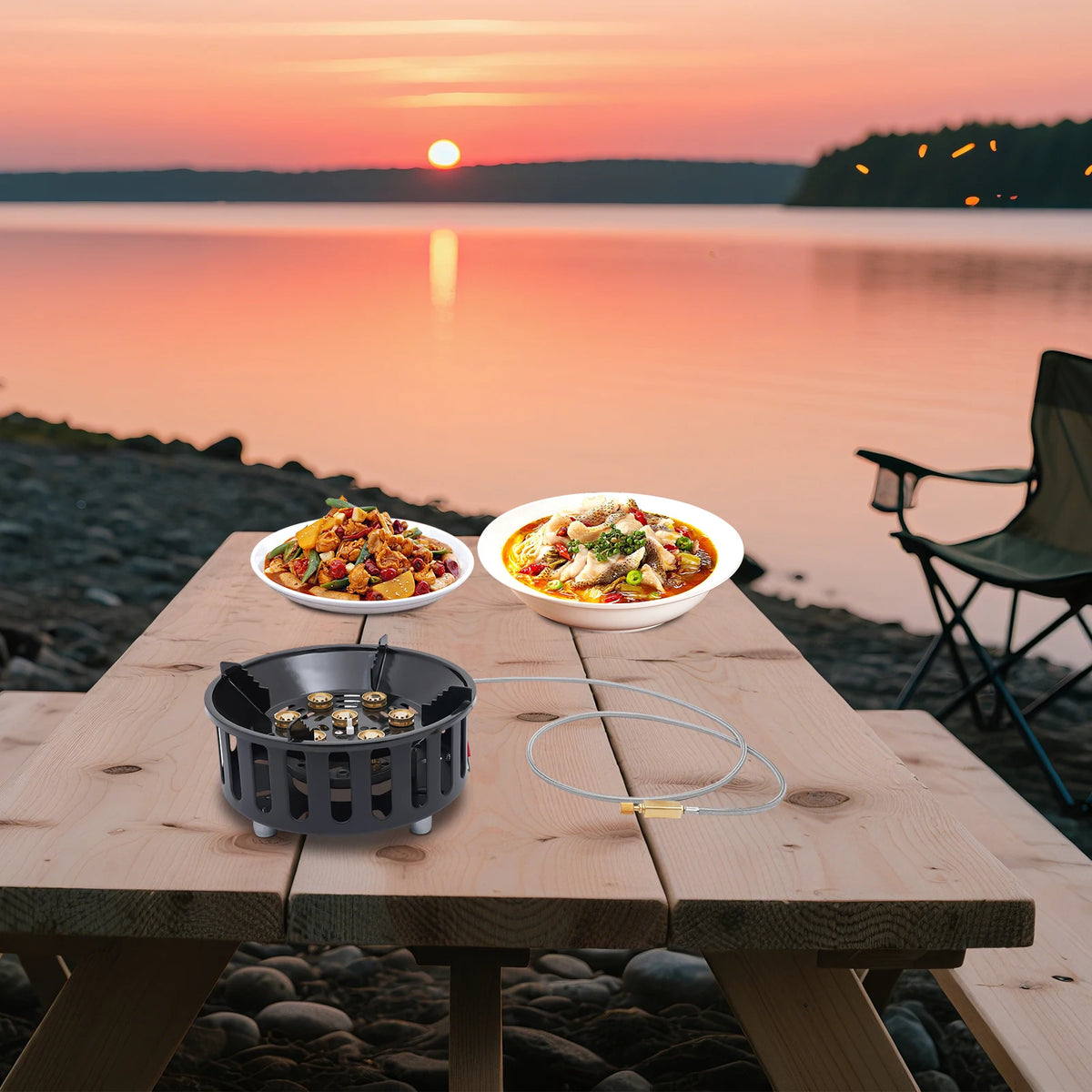 Portable Butane And Propane Camping Stove With Electronic Ignition