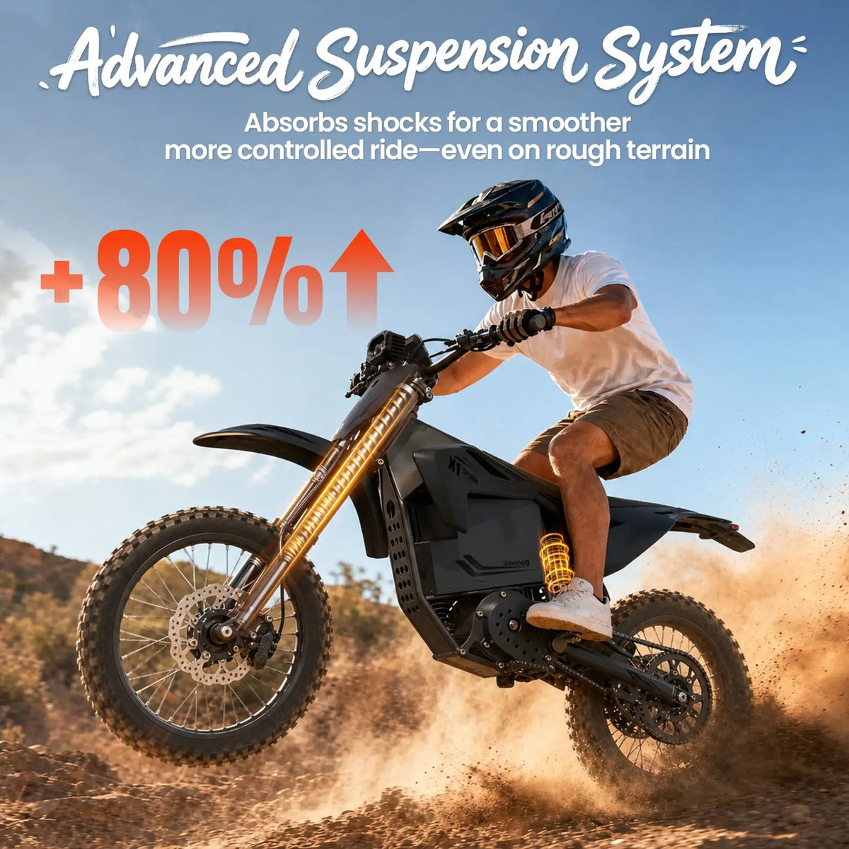 QRONGE X1 4500W Electric Dirt Bike With Dual Fat Tires