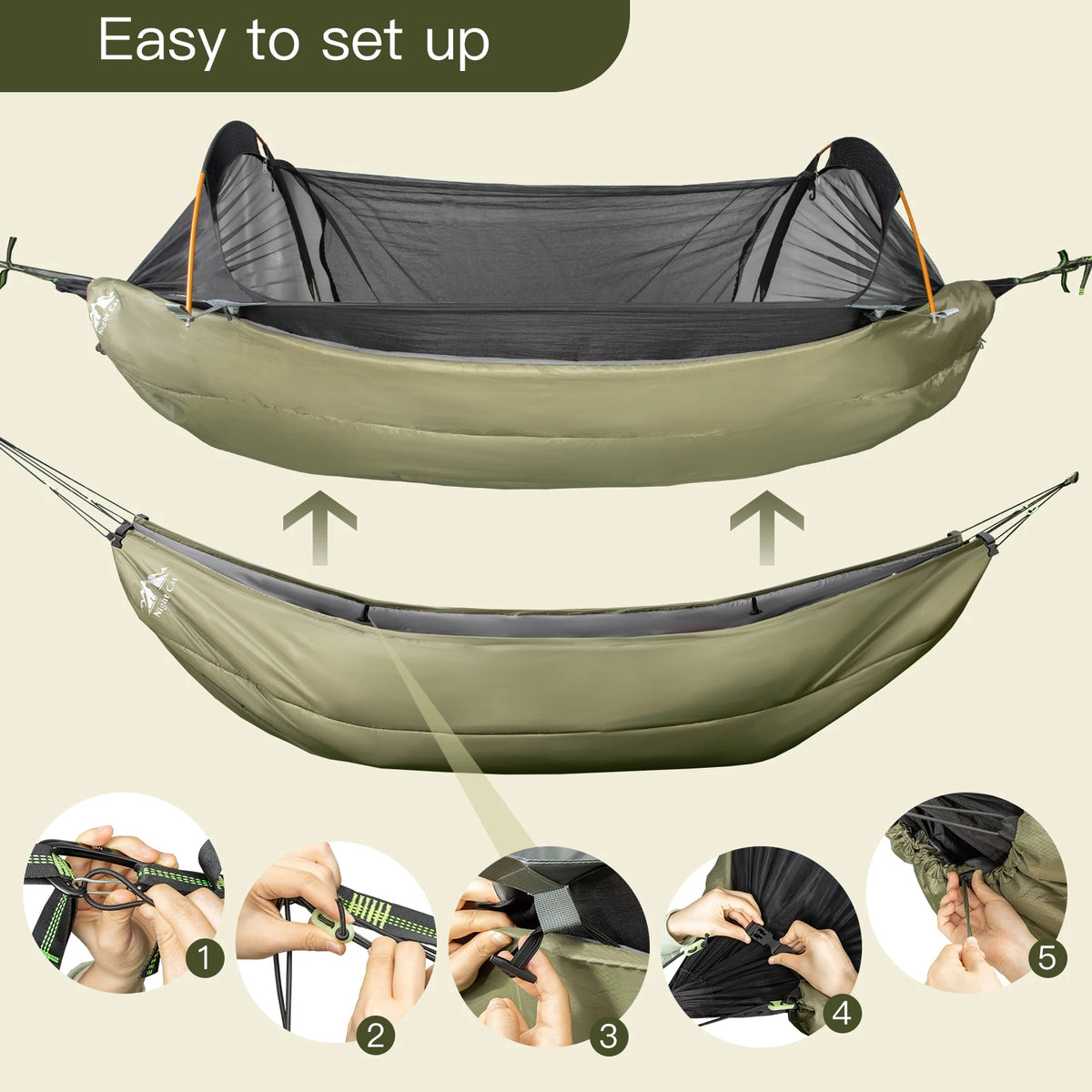 Lightweight Hammock Underquilt Sleeping Bag Insulated Outdoor Camping Blanket